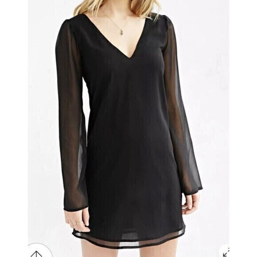 Kimchi Blue Black Sheer Mini Dress